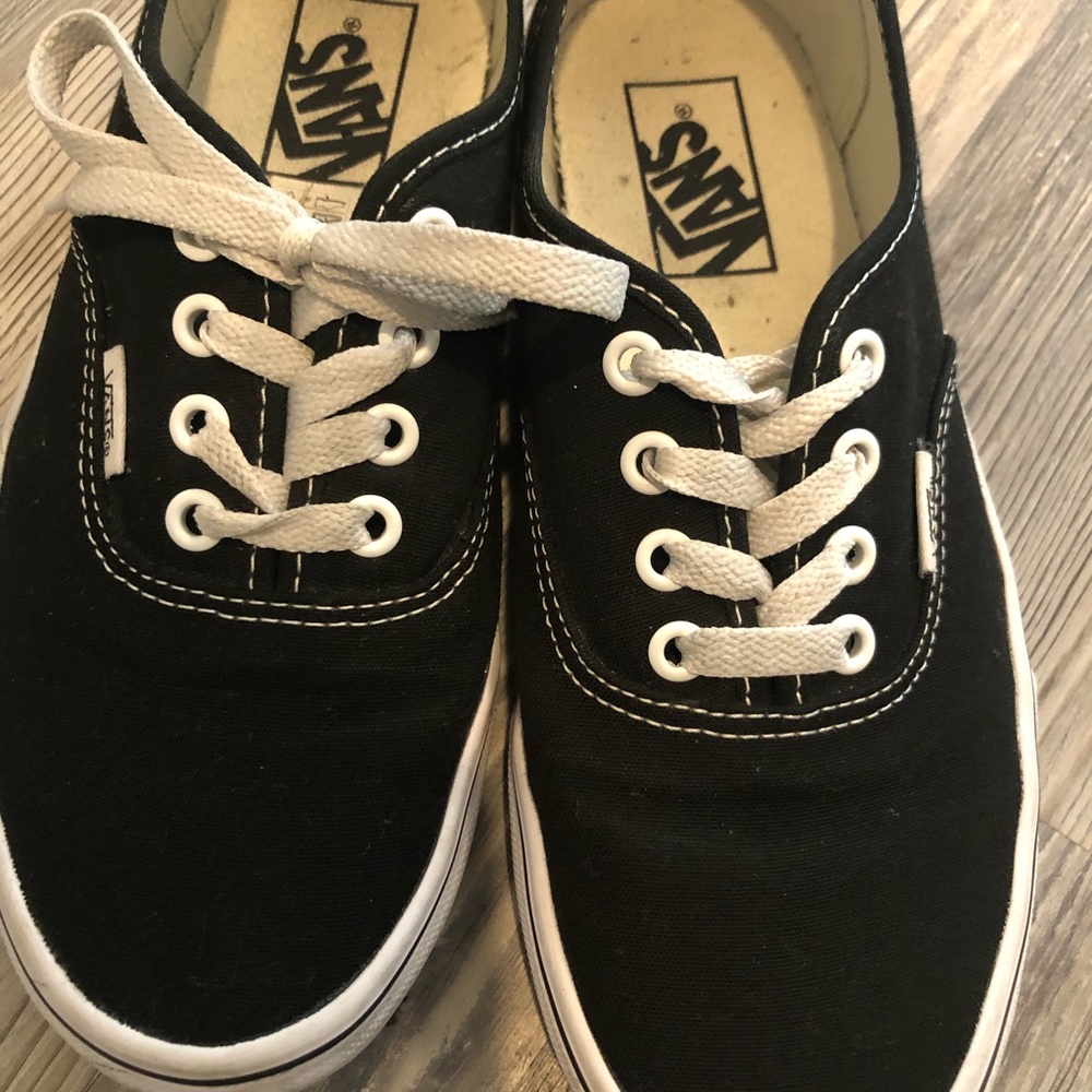 Black vans gently worn